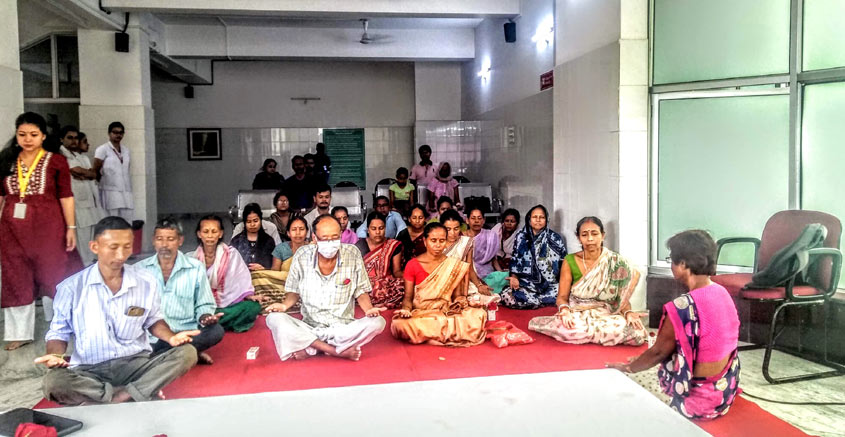 Meditation and healing touch activities were part of the Assam Cancer Care Foundation World Rose Day 2019 celebrations